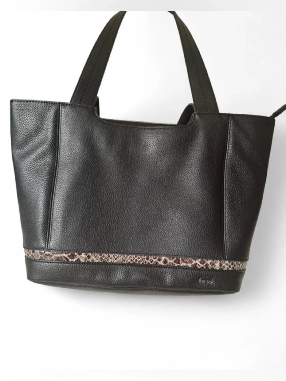 The Sak Leather Tote with Snake-Print Accent - Picture 3 of 6